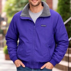 Lands' End Men's Classic Squall Waterproof Insulated Jacket L-TALL USA PURPLE